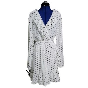Plus Polka Dot Wrap Dress